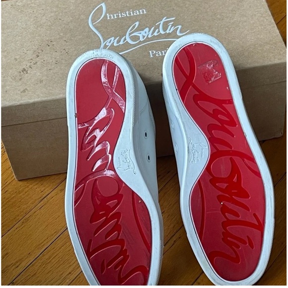 White Red Bottoms Mens Louboutin Low Top Red Bottoms Sneakers White  Christian Louboutin Men's Louis